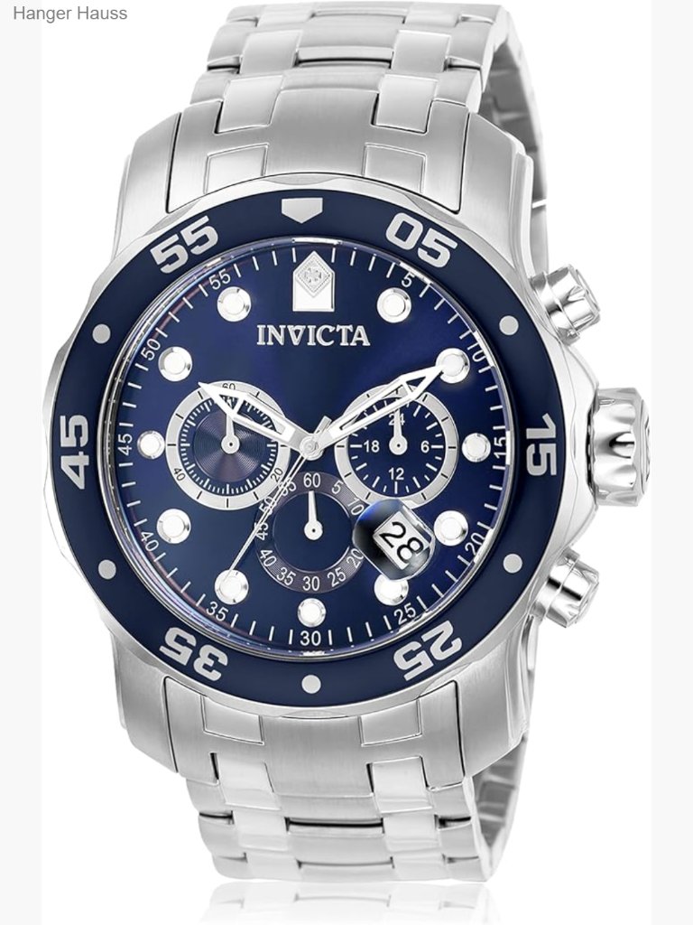 48mm Stainless Steel Men's Chronograph Diving Watch 200m Water Resistant